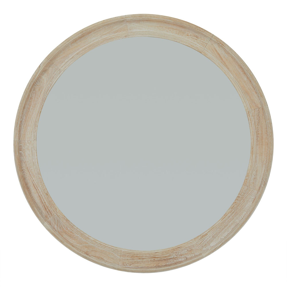 Washed Wood Round Framed Large Mirror - Canwell Interiors Limited - Hills