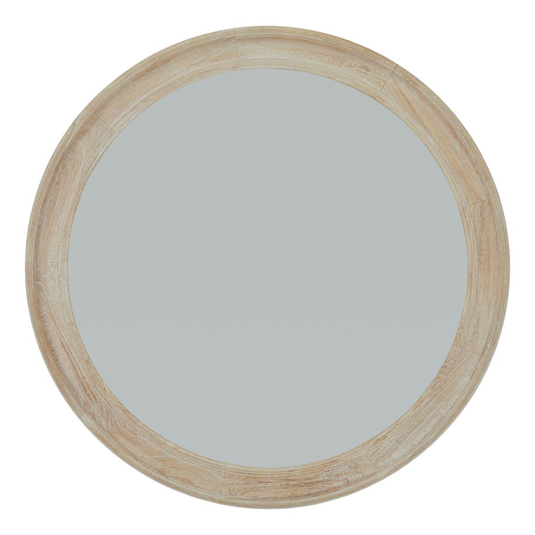Washed Wood Round Framed Large Mirror - Canwell Interiors Limited - Hills