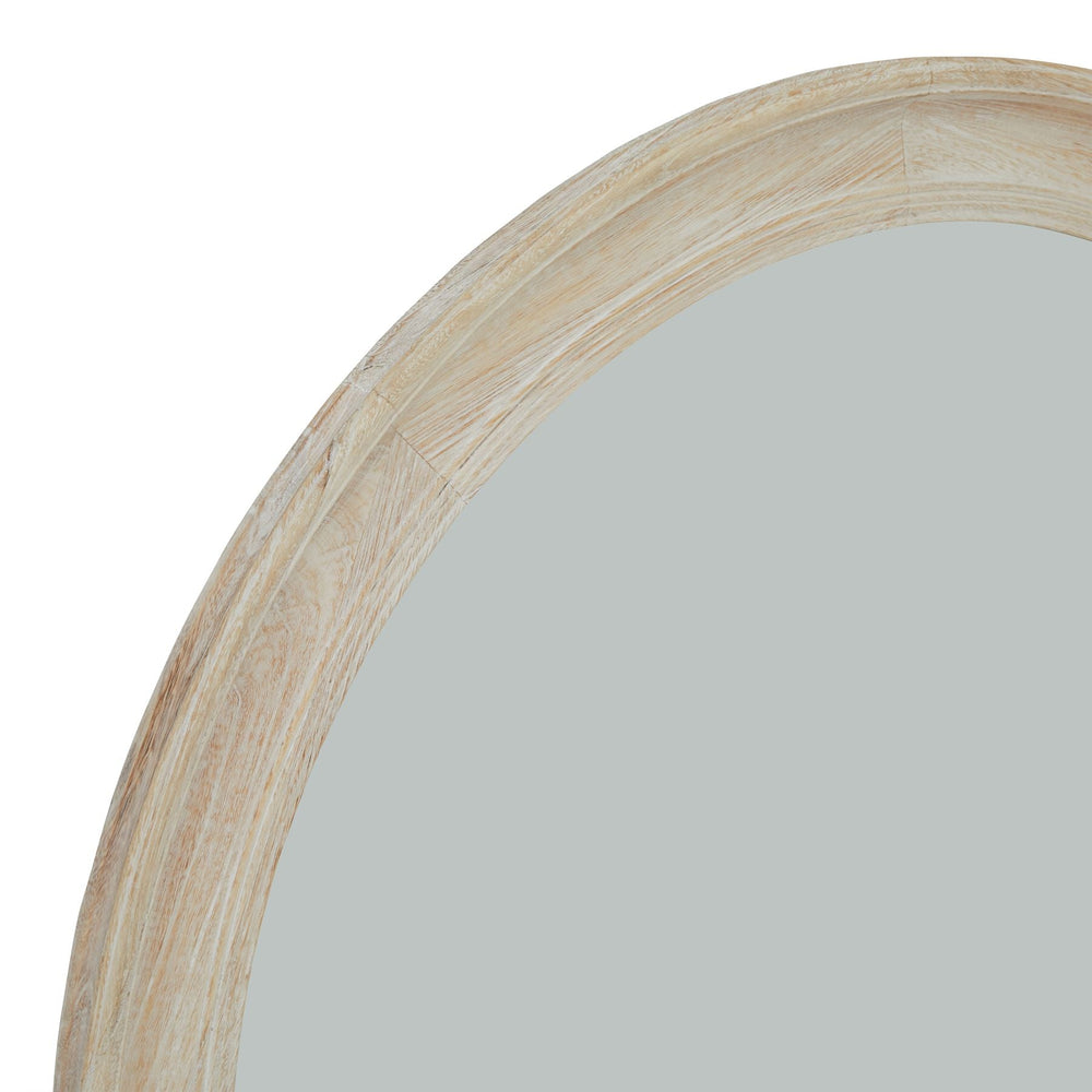 Washed Wood Round Framed Large Mirror - Canwell Interiors Limited - Hills