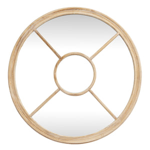 Washed Wood Round Window Mirror - Canwell Interiors Limited - Hills