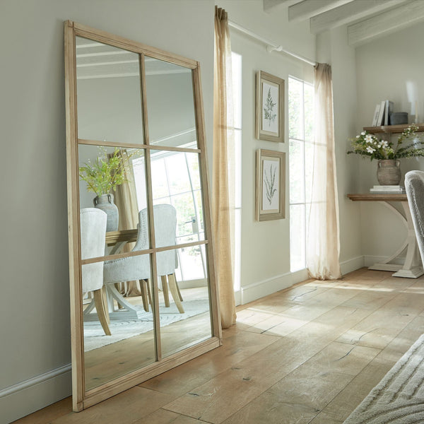 Washed Wood Xl Window Mirror - Canwell Interiors Limited - Hills