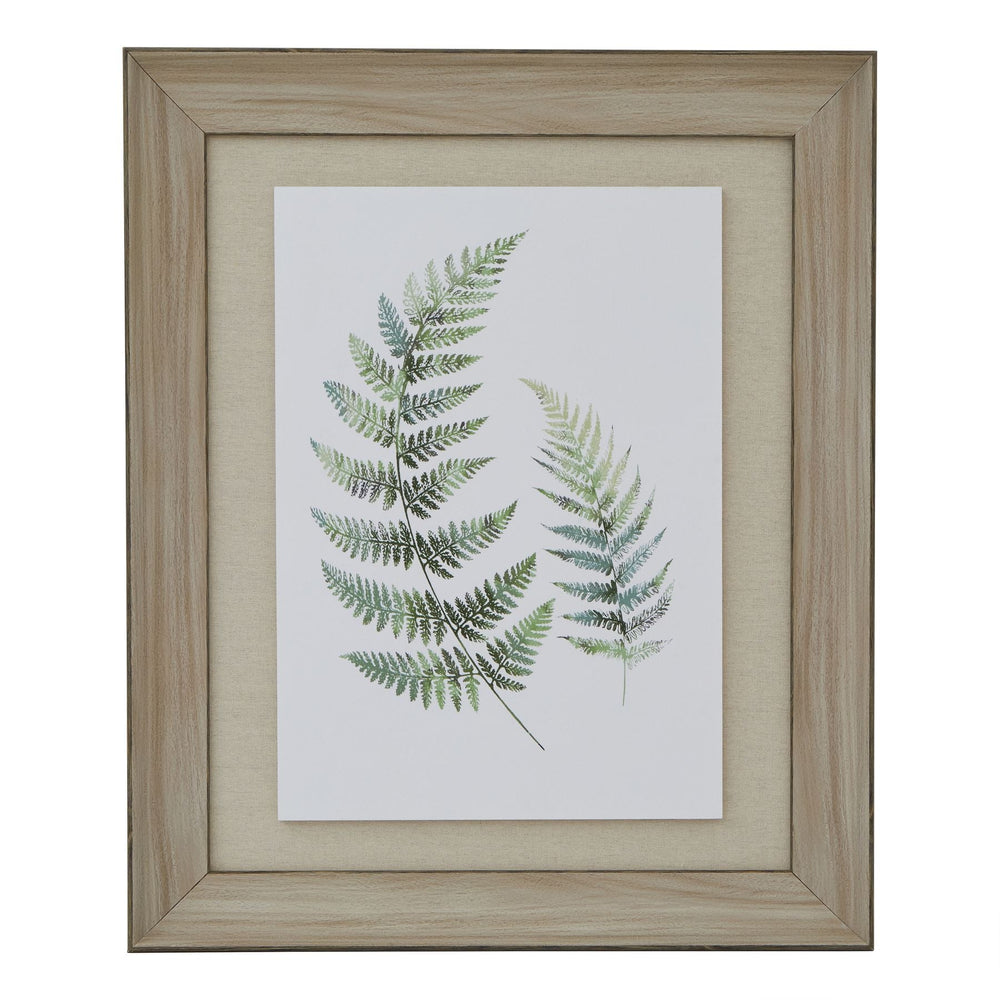 Watercolour Fern Duo in Washed Wood Frame - Canwell Interiors Limited - Hills
