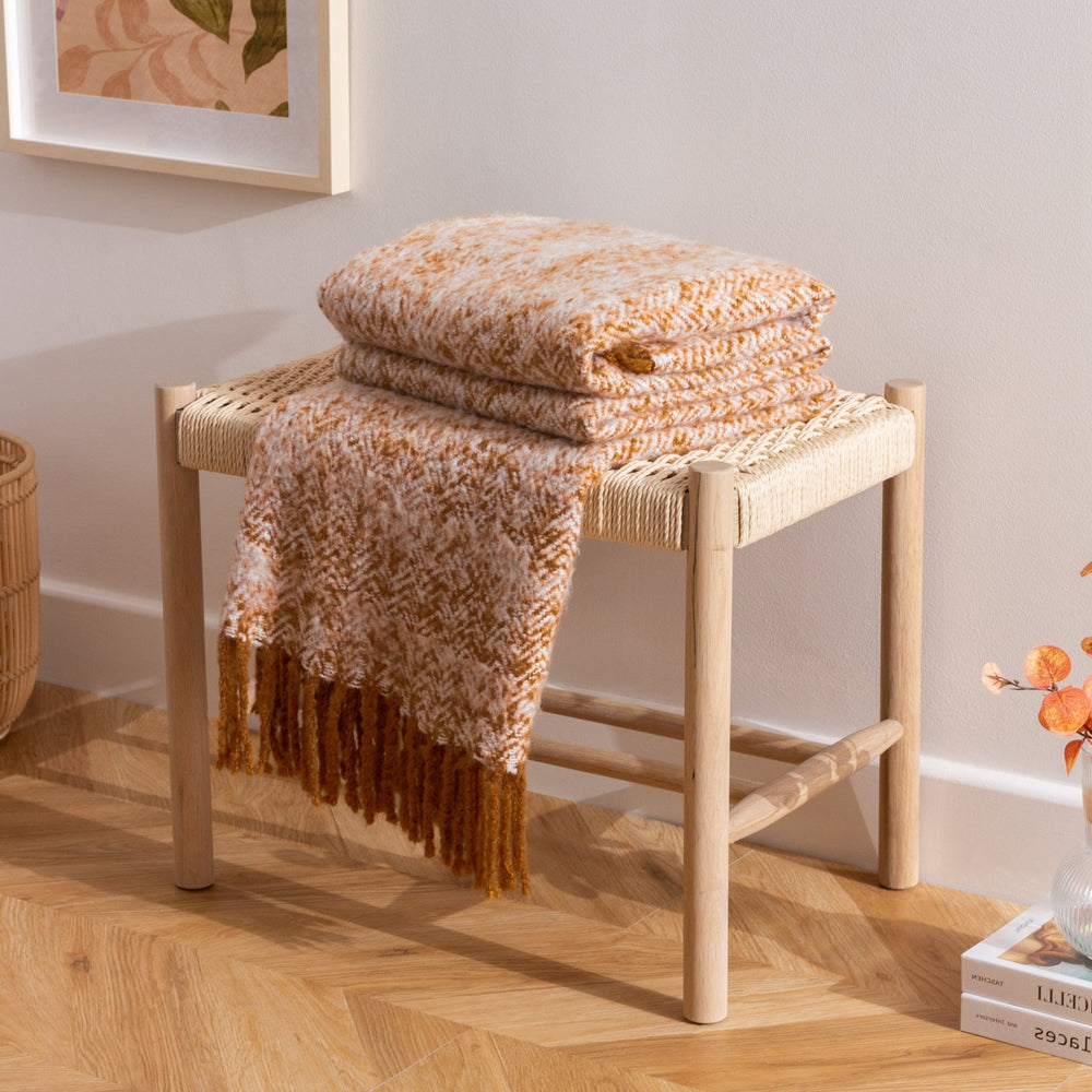 Weaver 130x180 Throw Gold - Canwell Interiors Limited - Riva