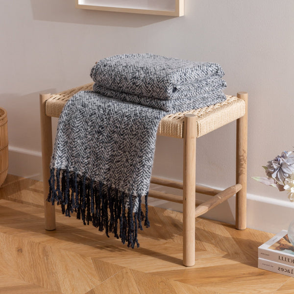 Weaver 130x180 Throw Navy - XShowhome Limited - Riva