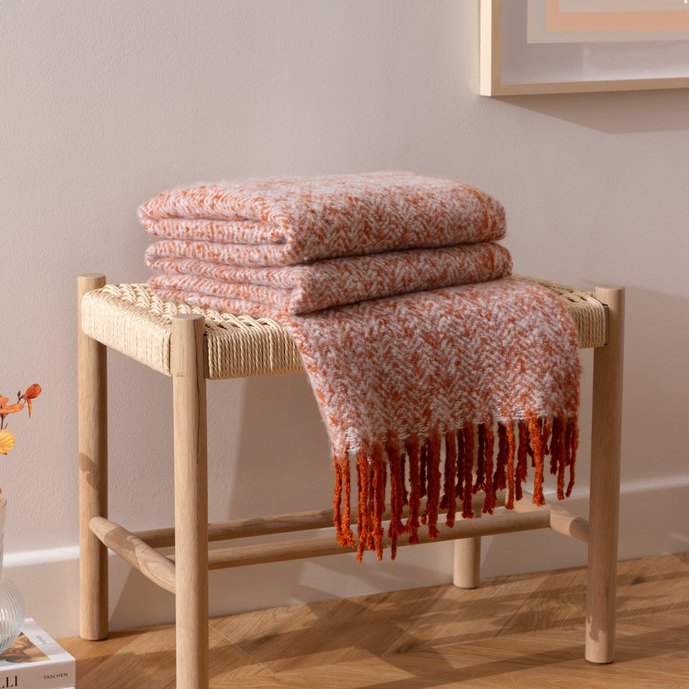 Weaver 130x180 Throw Rust - Canwell Interiors Limited - Riva