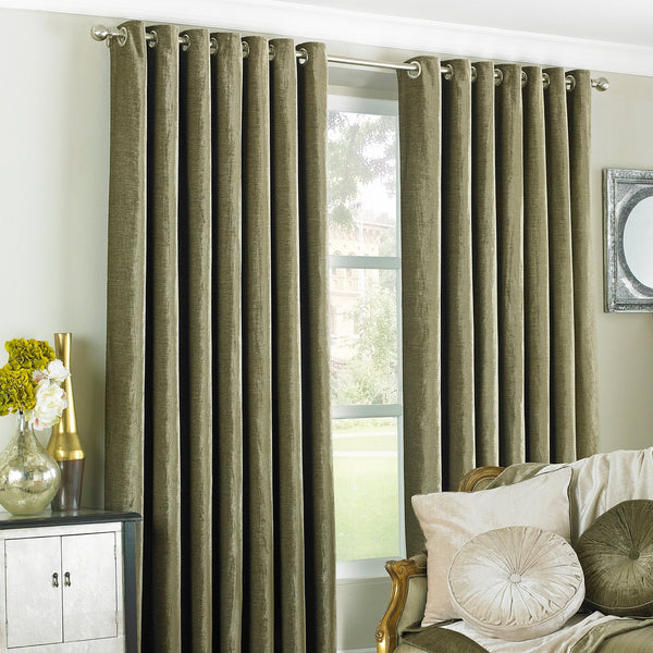 Wellesley 168x183 Ring Top Curtains Mocha - Canwell Interiors Limited - Riva