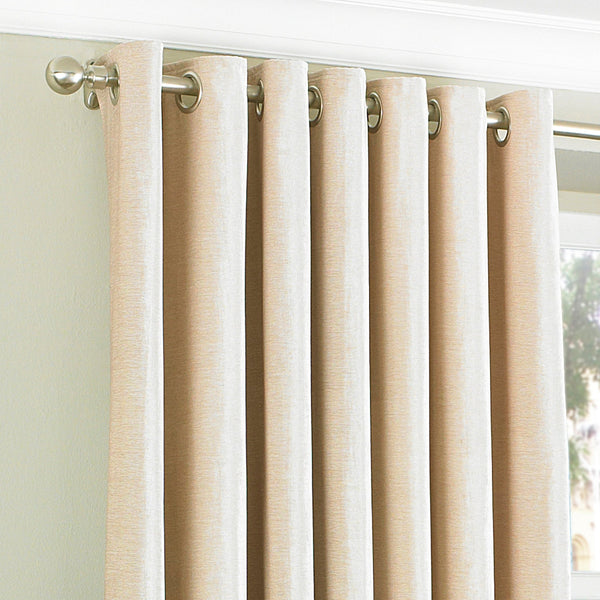 Wellesley 168x183 Ring Top Curtains Natur - Canwell Interiors Limited - Riva