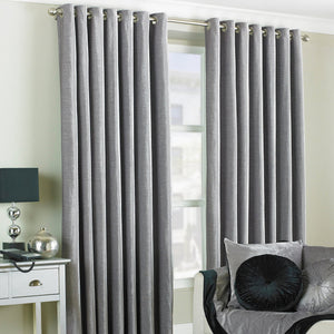 Wellesley 168x183 Ring Top Curtains Silve - Canwell Interiors Limited - Riva
