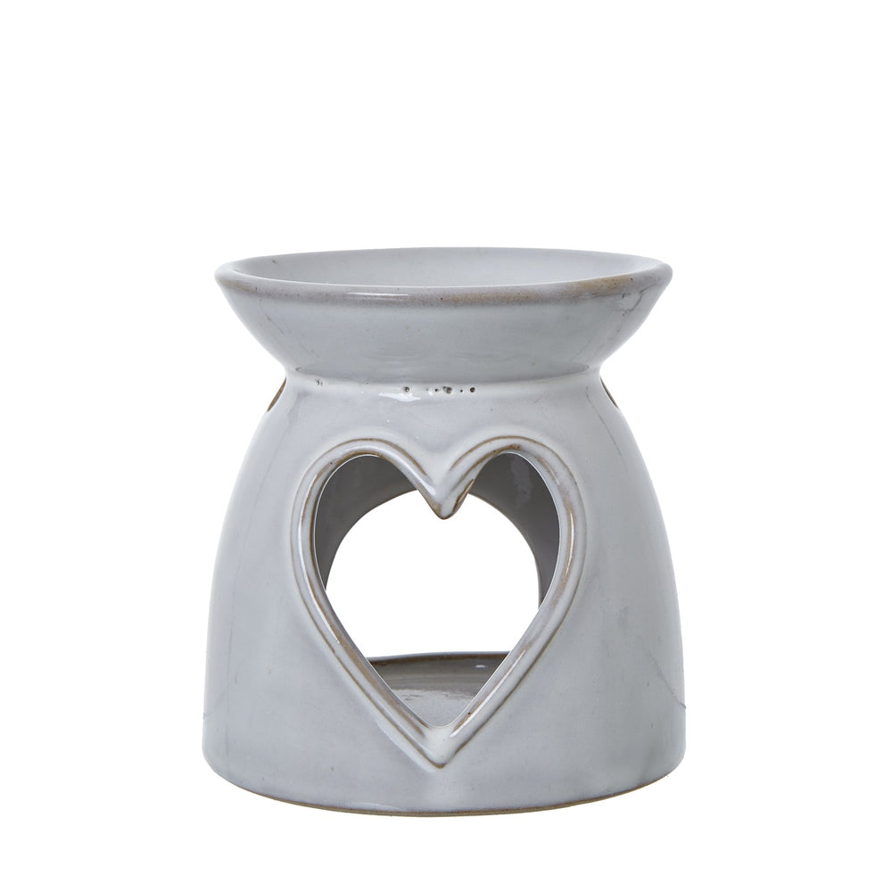 White Ceramic Heart Cut - Out Wax Melt Tealight Holder - Canwell Interiors Limited - Hills