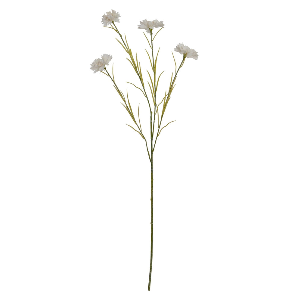 White Cornflower Stem - Canwell Interiors Limited - Hills