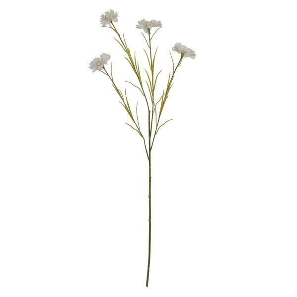 White Cornflower Stem - Canwell Interiors Limited - Hills