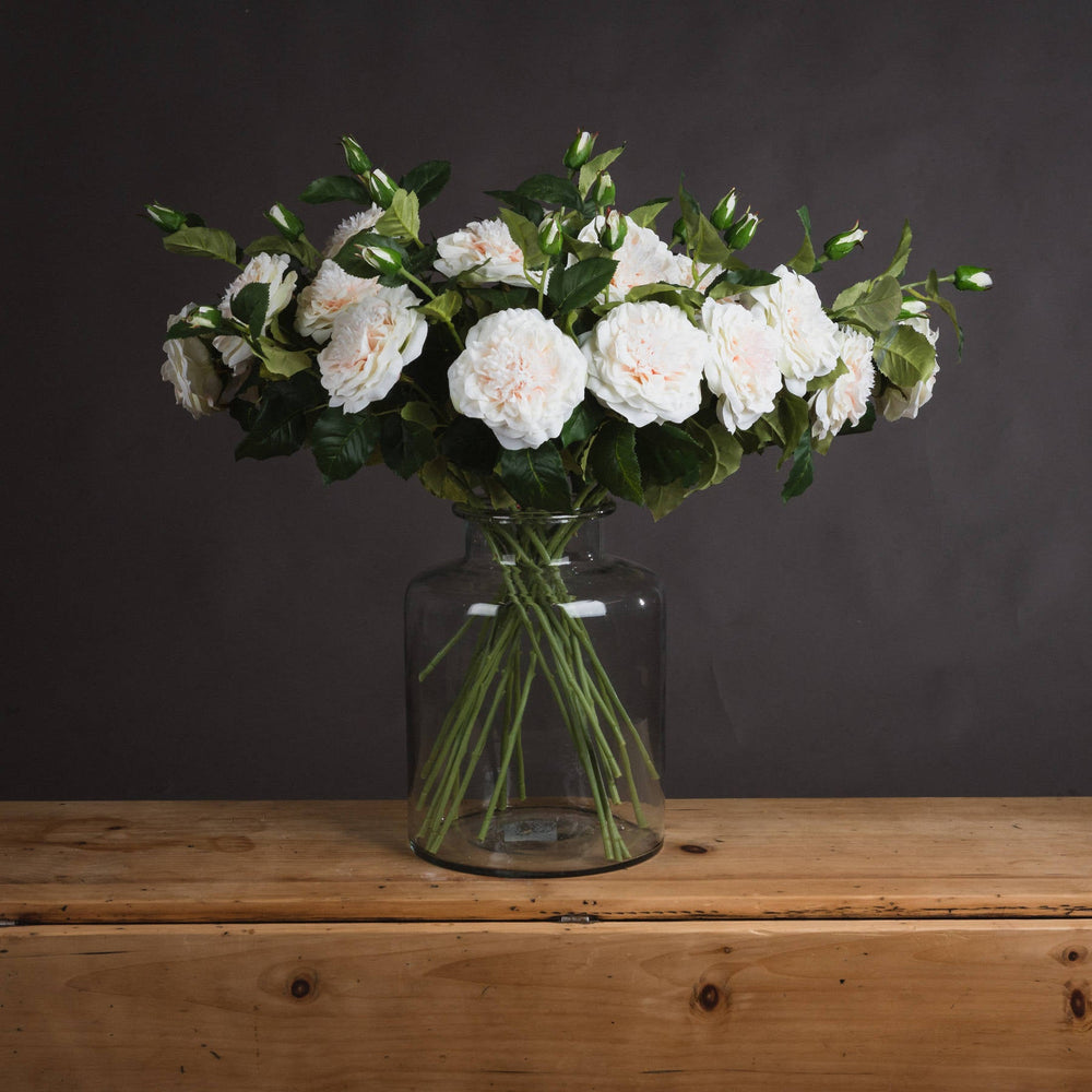 White Garden Rose Spray - Canwell Interiors Limited - Hills