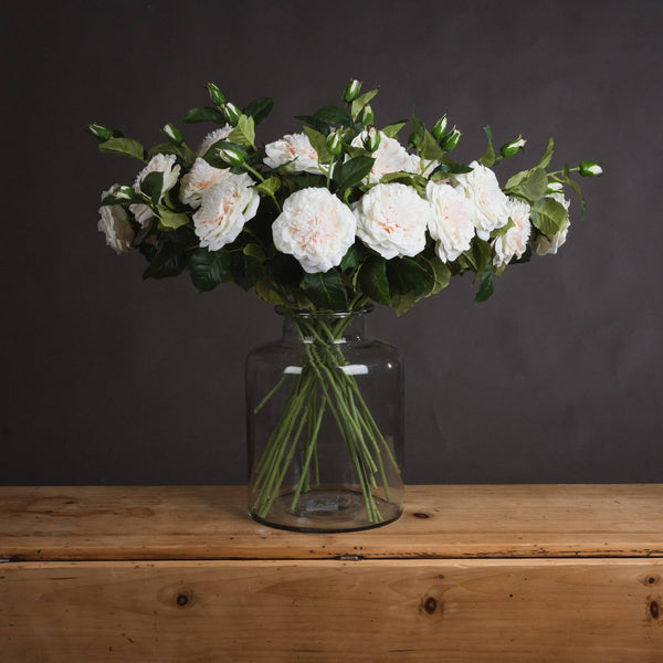 White Garden Rose Spray - Canwell Interiors Limited - Hills