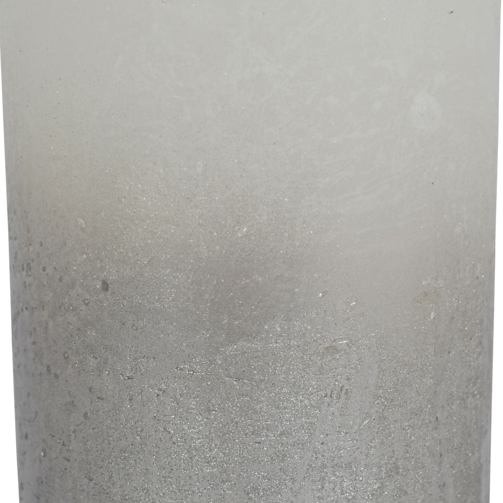 White Pillar Candle with Metallic Silver Ombre Base 10x20cm - XShowhome Limited - Libra