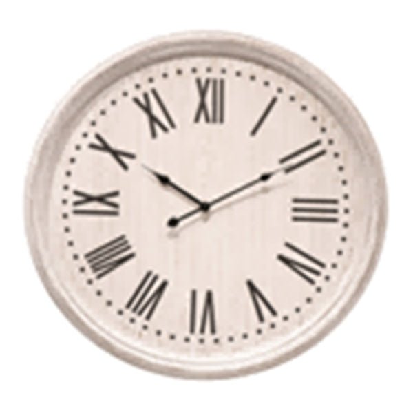 White Wash Clock With Black Numerals - Canwell Interiors Limited - Hills