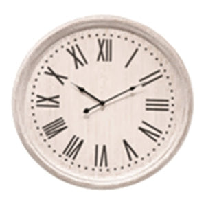 White Wash Clock With Black Numerals - Canwell Interiors Limited - Hills
