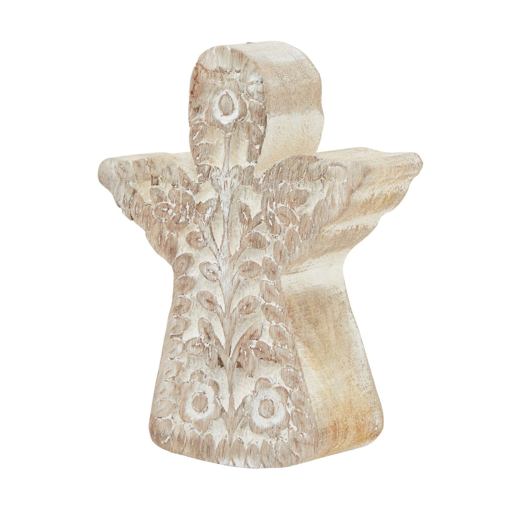 White Wash Collection Patterned Large Angel Decoration - XShowhome Limited - Hills