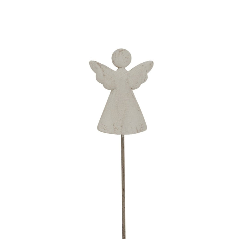 Whitewashed Rustic Angel on Stand - XShowhome Limited - Hills
