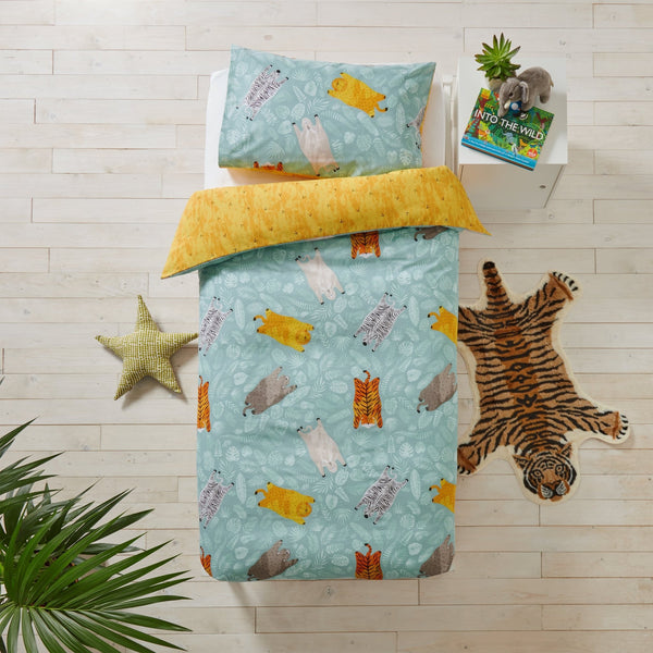 Wild Friends Db Duvet Set Teal - Canwell Interiors Limited - Riva
