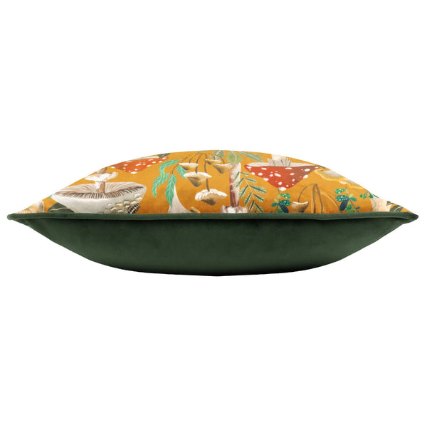 Wild Garden Mushroom Repeat 43x43 Feather Filled Cushion Multi - Canwell Interiors Limited - Riva