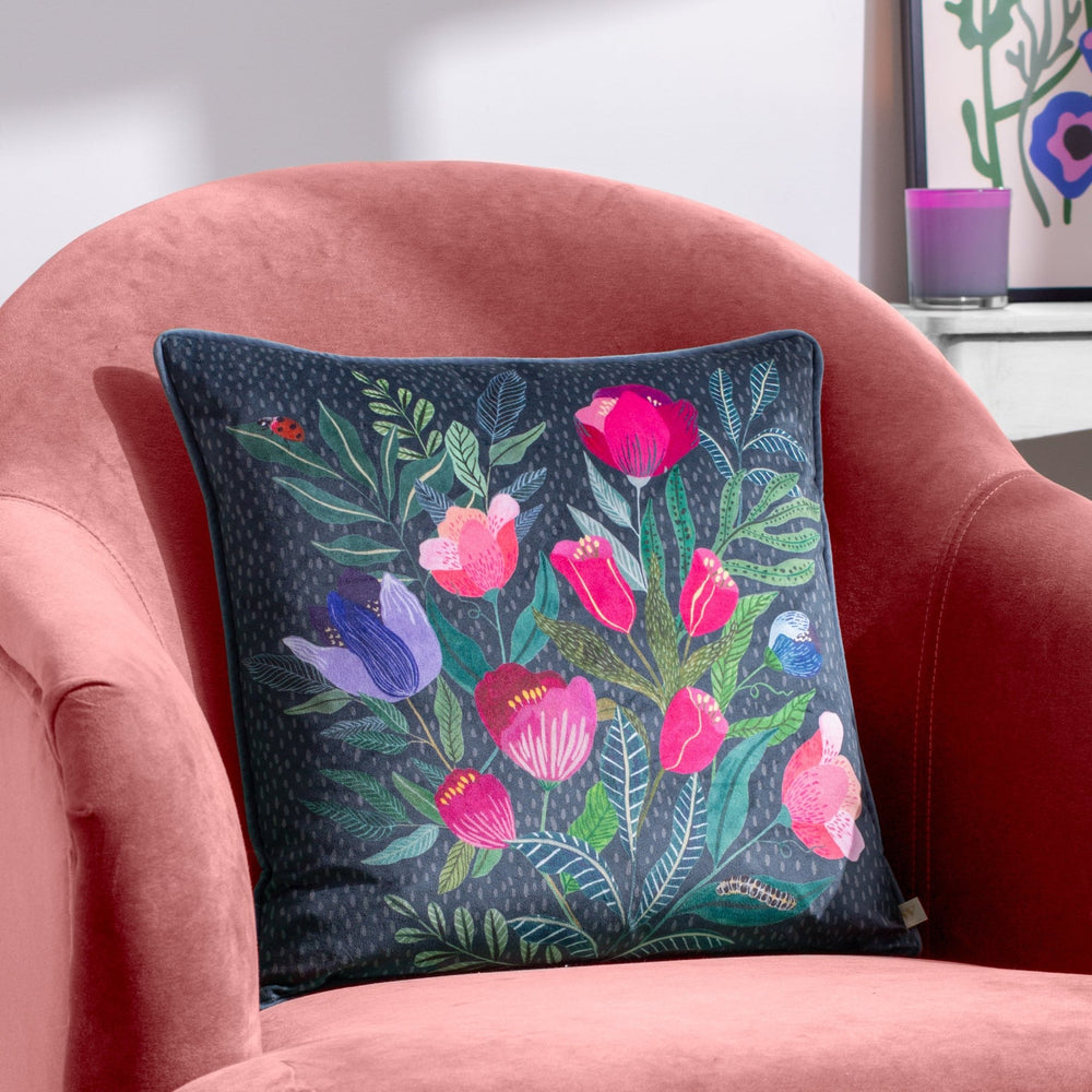 Wild Garden Posies 43x43 Feather Filled Cushion Multi - Canwell Interiors Limited - Riva