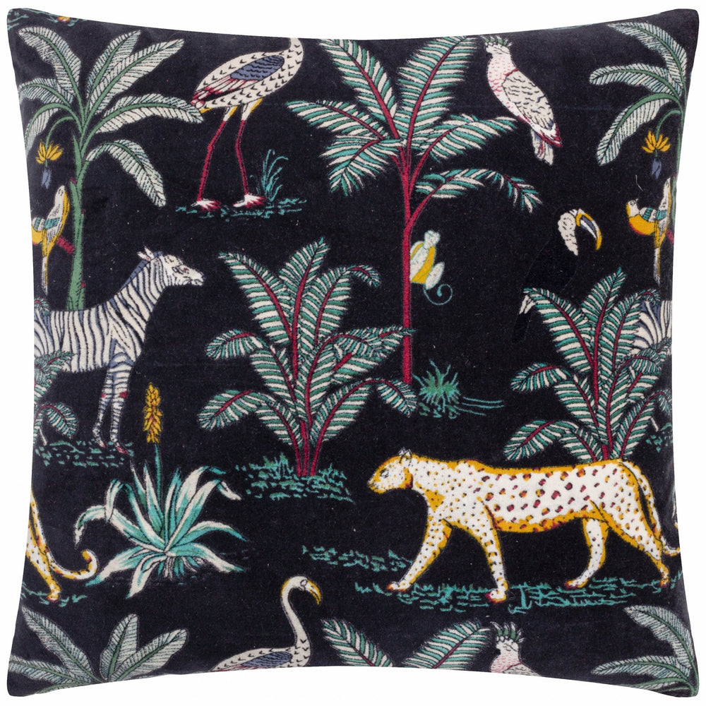 Wilds 55x55 Feather Filled Cushion Black - Canwell Interiors Limited - Riva