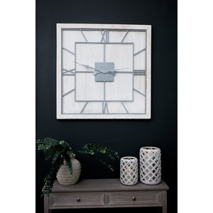 Williston White Square Large Wall Clock - Canwell Interiors Limited - Hills