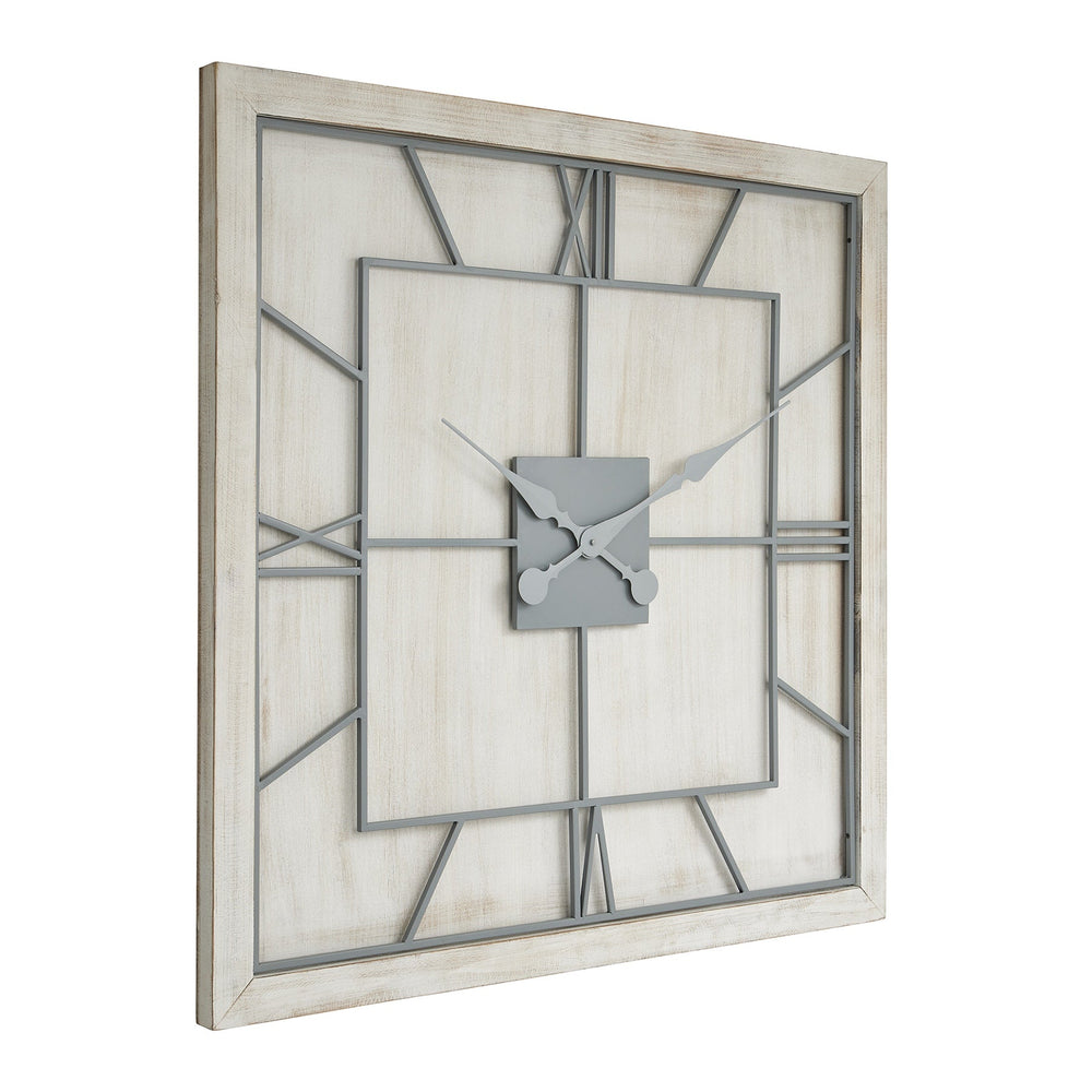 Williston White Square Large Wall Clock - Canwell Interiors Limited - Hills