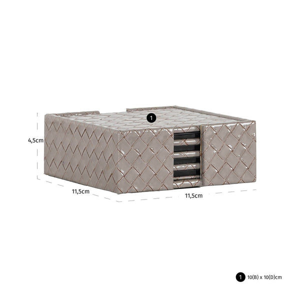 Wine & Bar Accessory Vivi Grey Set of 4 Coasters - XShowhome Limited - Richmond