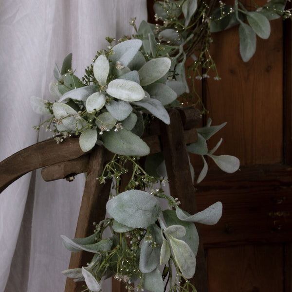 Winter Garland With Lambs Ear And Wax Flower - Canwell Interiors Limited - Hills