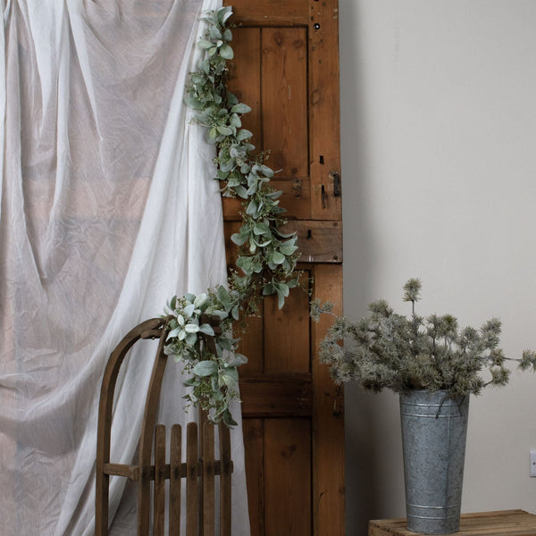 Winter Garland With Lambs Ear And Wax Flower - Canwell Interiors Limited - Hills