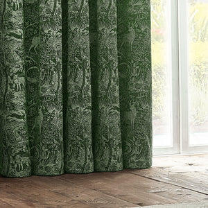 Winter Woods 117x182 Eyelet Curtains Emerald - Canwell Interiors Limited - Riva