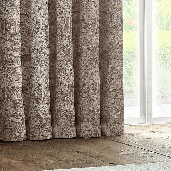Winter Woods 167x182 Eyelet Curtains Taupe - Canwell Interiors Limited - Riva
