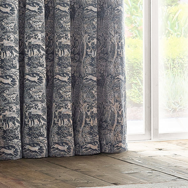 Winter Woods 228x182 Eyelet Curtains Midnight - Canwell Interiors Limited - Riva