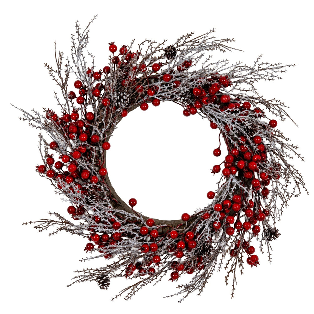 Winter Wreath With Red Berries - Canwell Interiors Limited - Hills