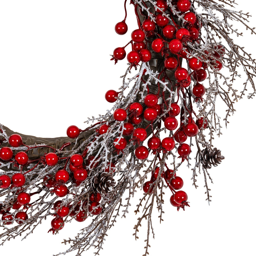 Winter Wreath With Red Berries - Canwell Interiors Limited - Hills