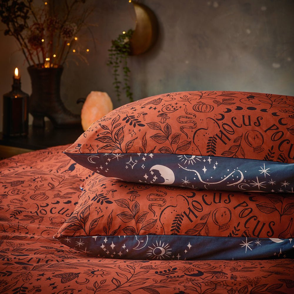 Witchy Vibes Double Duvet Set Rust - Canwell Interiors Limited - Riva
