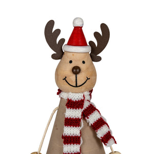 Wooden Jolly Sitting Reindeer Decoration - Canwell Interiors Limited - Hills