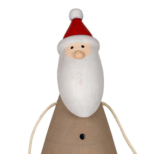Wooden Jolly Sitting Santa Decoration - Canwell Interiors Limited - Hills