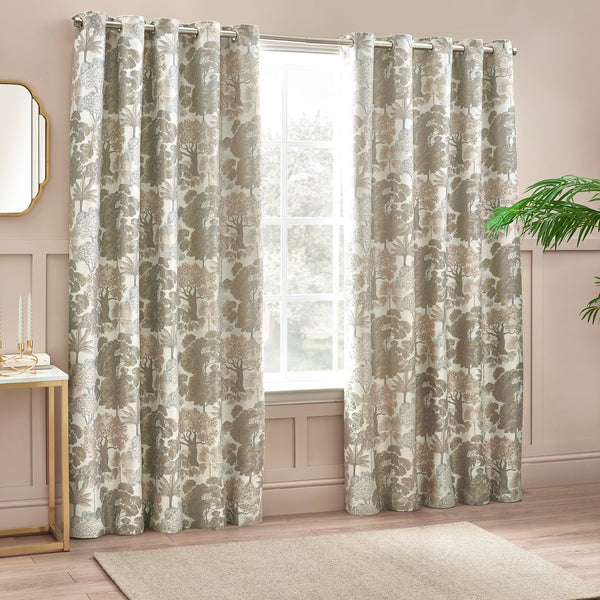 Woodlands 229x137 Eyelet Curtains Natural - Canwell Interiors Limited - Riva