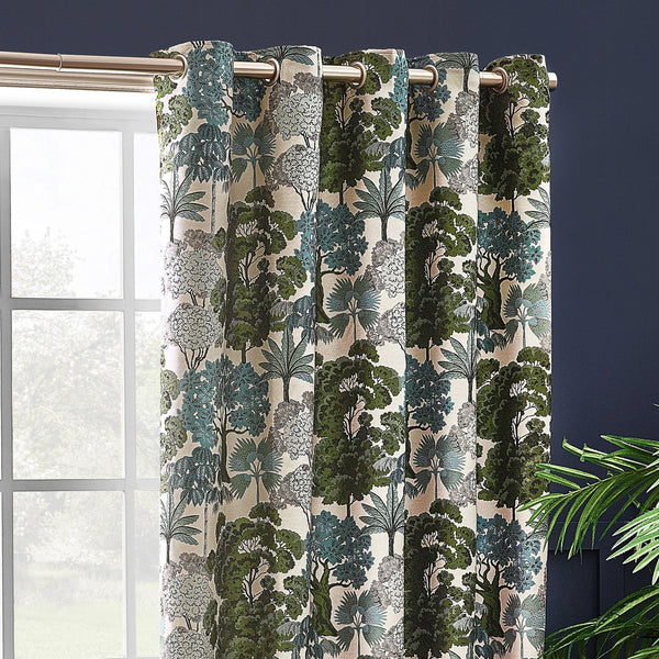Woodlands 229x229 Eyelet Curtains Green - Canwell Interiors Limited - Riva