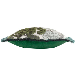 Woodlands 55x55 Feather Filled Cushion Green - Canwell Interiors Limited - Riva