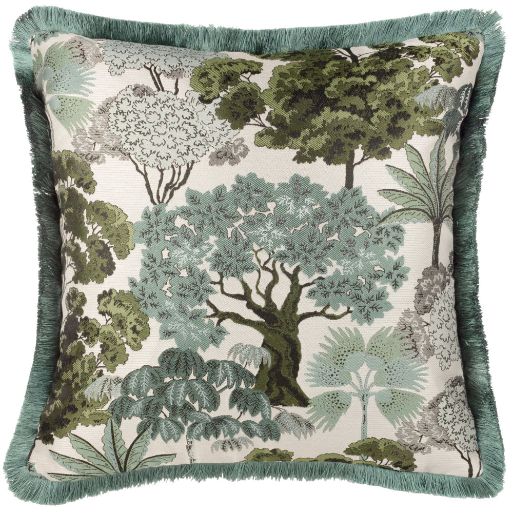 Woodlands 55x55 Feather Filled Cushion Green - Canwell Interiors Limited - Riva