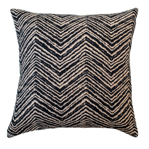 Woven Black and White Chevron Cushion 50x50 - Canwell Interiors Limited - Malini