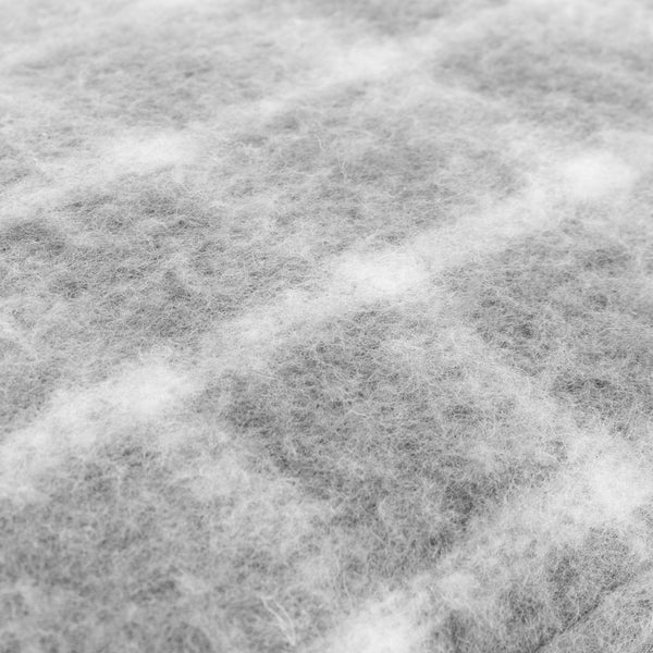 Yarrow Check 45x45 Feather Filled Cushion Flint Grey - Canwell Interiors Limited - Riva