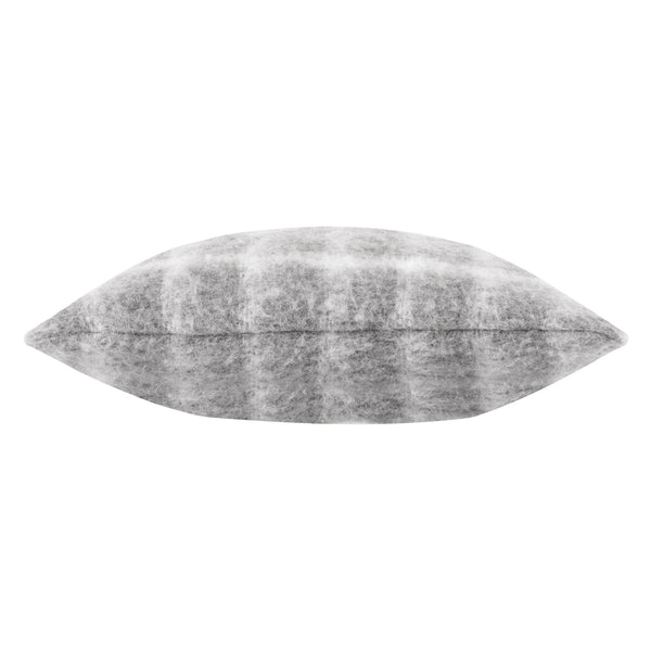 Yarrow Check 45x45 Feather Filled Cushion Flint Grey - Canwell Interiors Limited - Riva