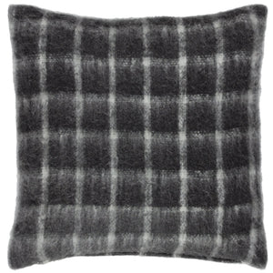 Yarrow Check 45x45 Feather Filled Cushion Storm Grey - Canwell Interiors Limited - Riva