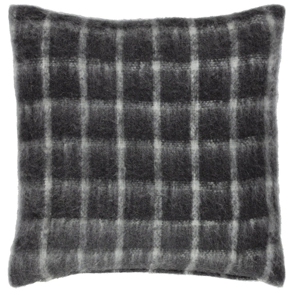 Yarrow Check 45x45 Feather Filled Cushion Storm Grey - Canwell Interiors Limited - Riva