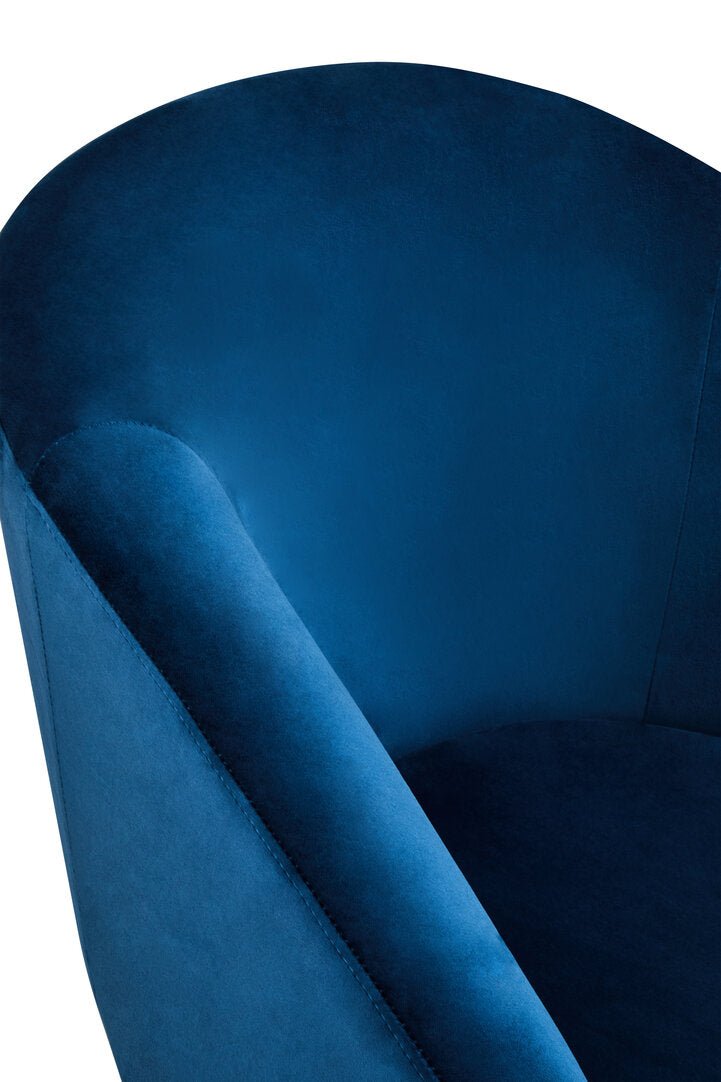 Yasmeen Midnight Blue Chair And Footstool - Canwell Interiors Limited - Xshowhome