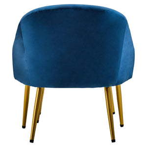 Yasmeen Midnight Blue Chair And Footstool - XShowhome Limited - Xshowhome